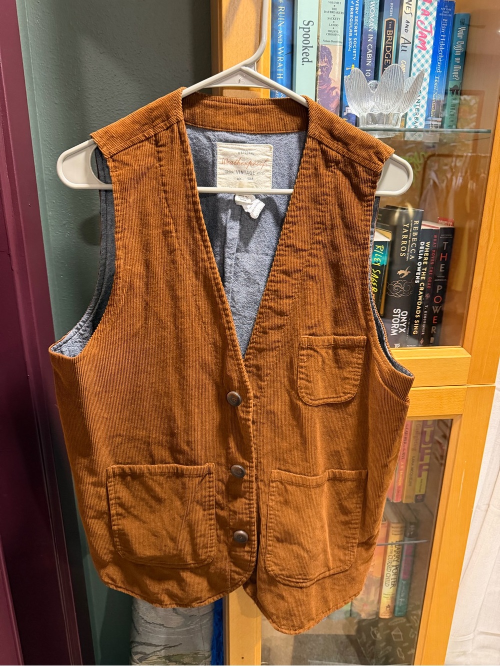 Vintage Corduroy Utility Vest - Brown - weatherproof